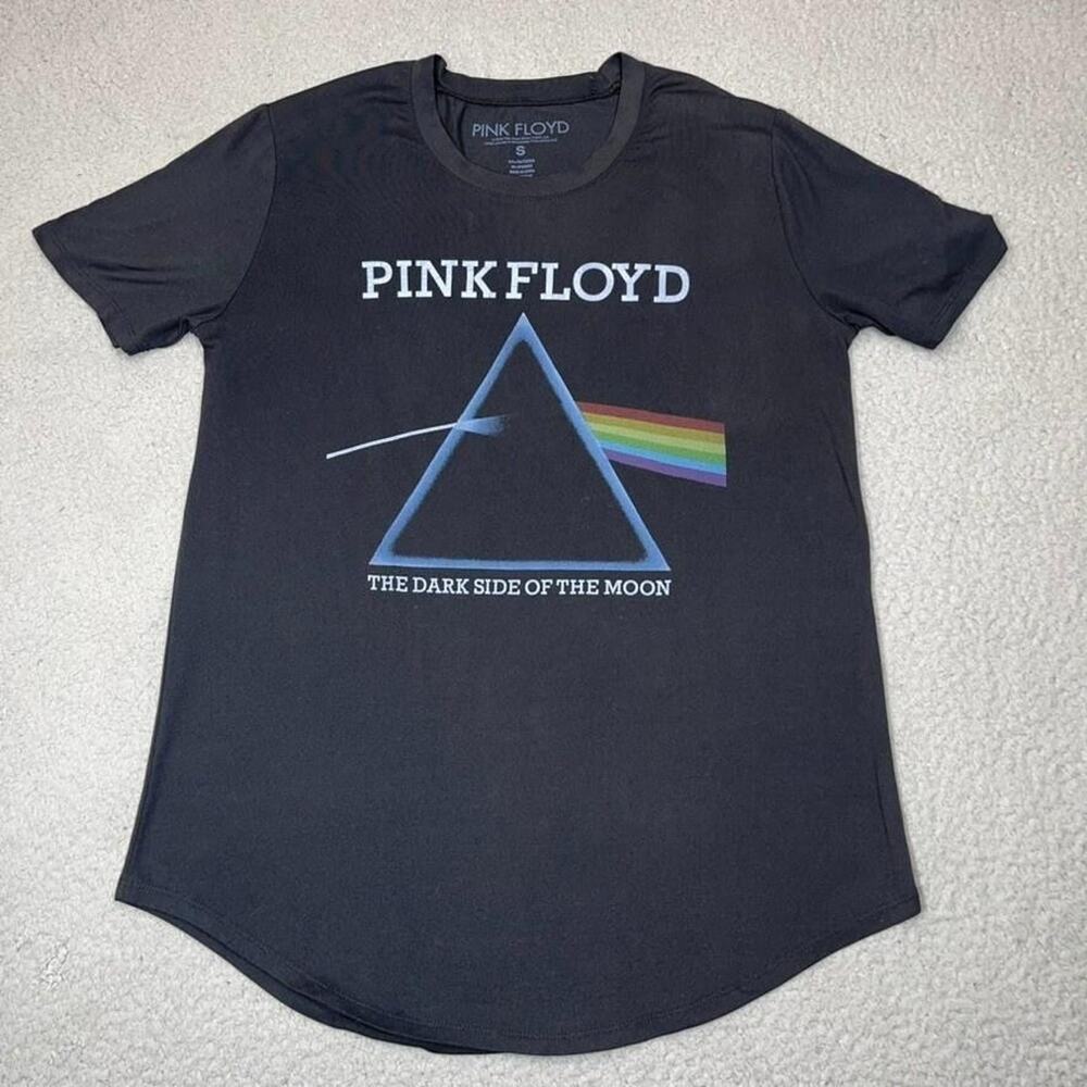 Pink Floyd Shirt Mens Small Black Dark Side Of The Moon Graphic Tee Crewneck
